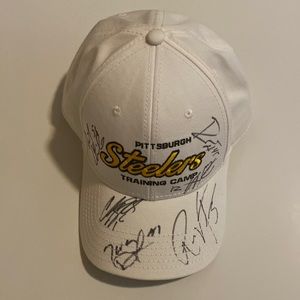 Pittsburgh Steelers Saint Vincent College Training Camp Hat White SIGNED